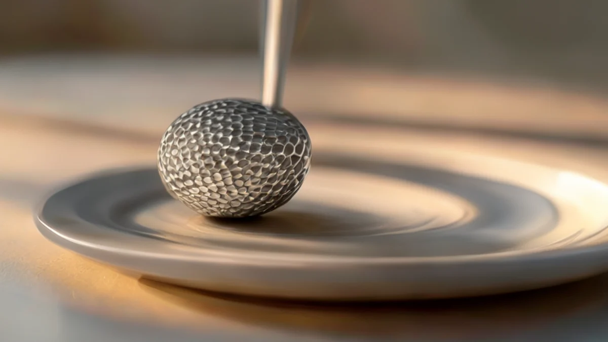 Un tee da golf con una pallina verde su un fairway di erba.