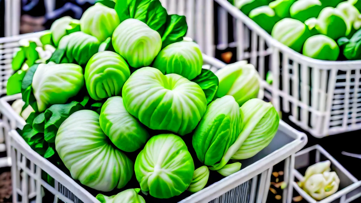 Un mercado húmedo local con verduras frescas como legumbres, zanahorias y pepinos.